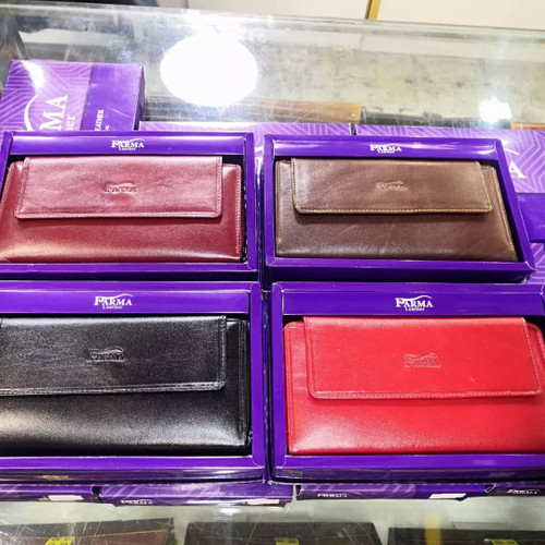 خرید کیف زنانه دو زیپ چرم گاوی پارما