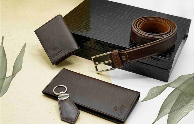 خرید ست کیف پول مردانه 4تیکه چرم گاوی طبیعی اوکارو