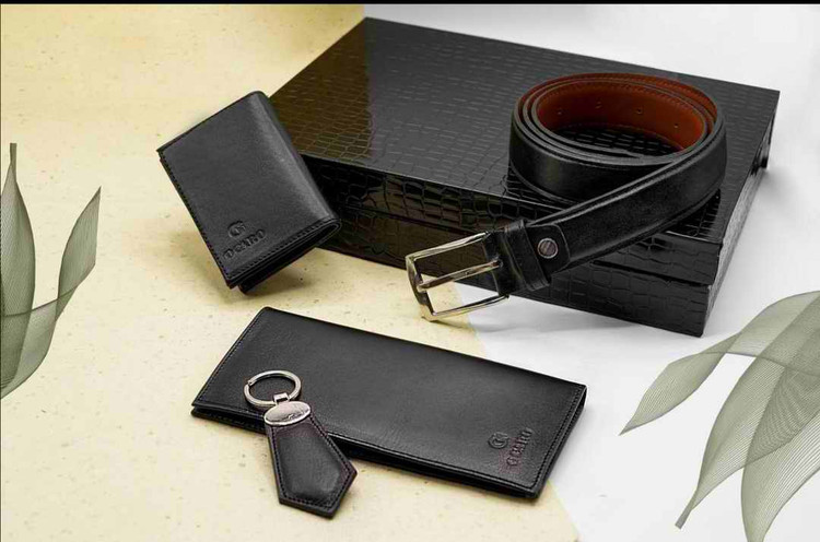 خرید ست کیف پول مردانه 4تیکه چرم گاوی طبیعی اوکارو