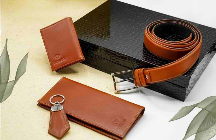 خرید ست کیف پول مردانه 4تیکه چرم گاوی طبیعی اوکارو