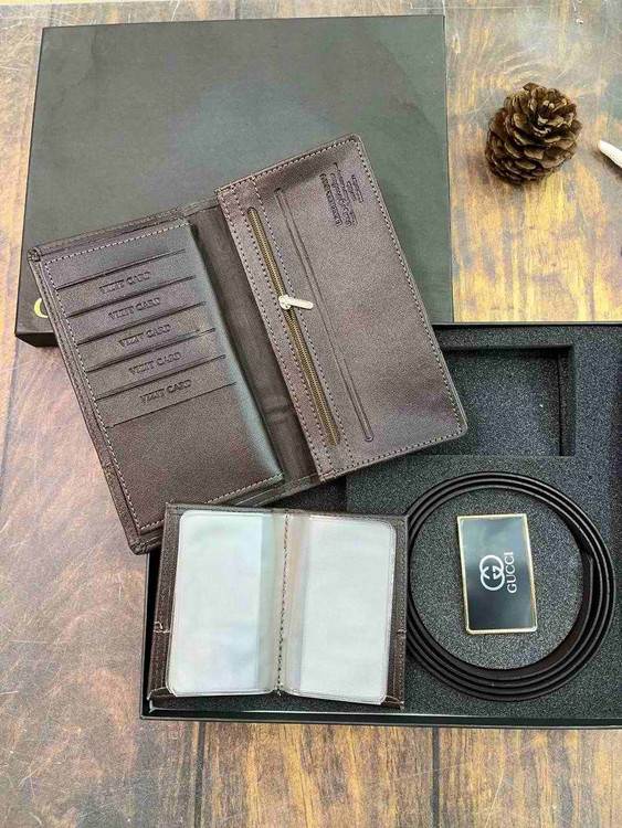 خرید ست کیف پول کتی مردانه چرم مصنوعی گوچی اعلا