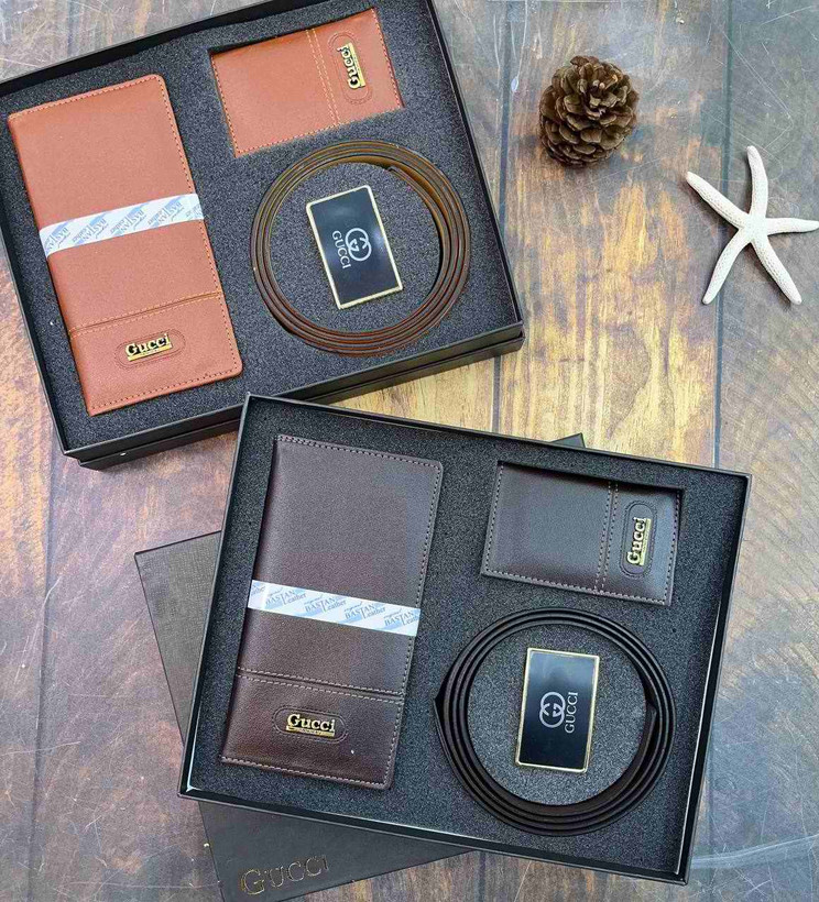 خرید ست کیف پول کتی مردانه چرم مصنوعی گوچی اعلا