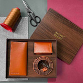 خرید ست کیف پول مردانه سه تیکه چرم گاوی مونت بلنک