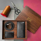 خرید ست کیف پول مردانه سه تیکه چرم گاوی مونت بلنک