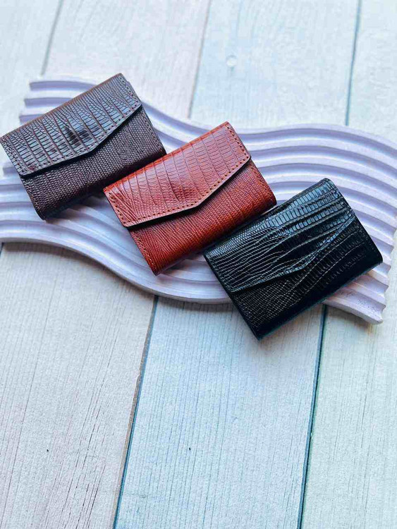 خرید جاکارتی چرم گاوی طبیعی اکاردوئی لزارد