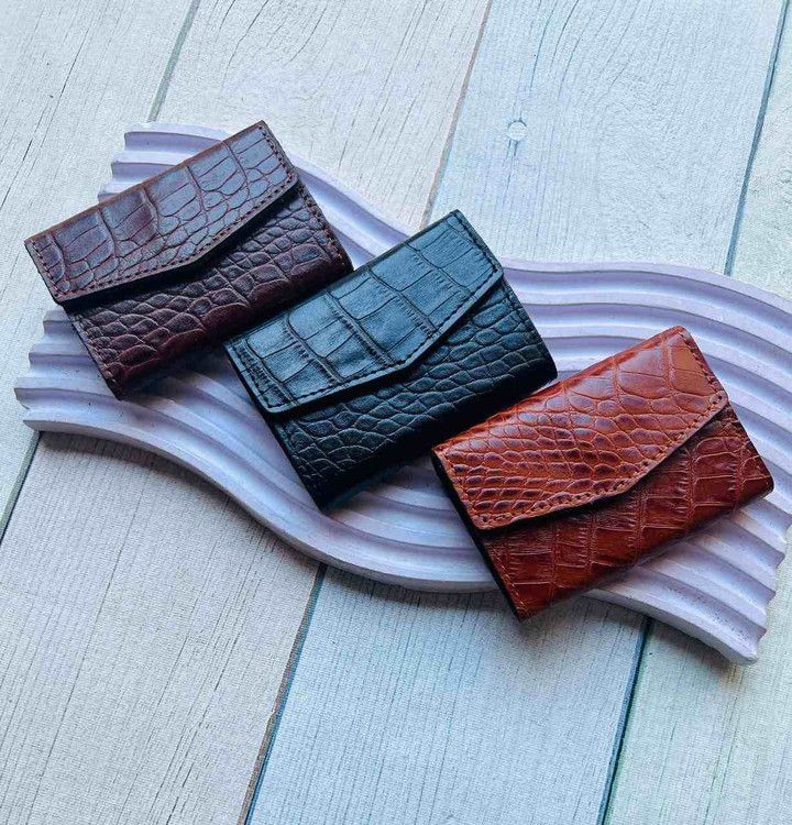 خرید جاکارتی چرم گاوی طبیعی اکاردوئی لزارد