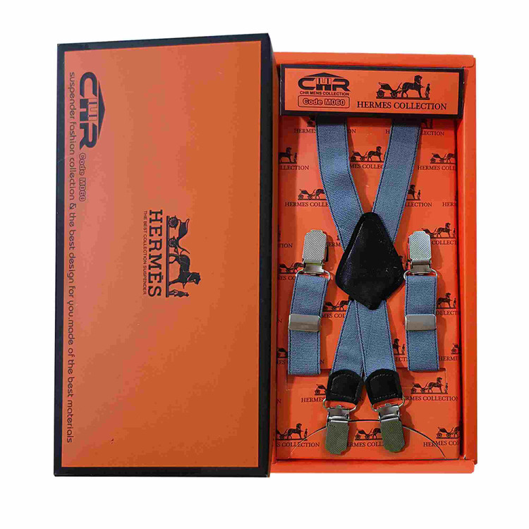 خرید ساسبند بند چرم گاوی 4گیره گیره استیل اعلا کش فری سایز برند HERMES