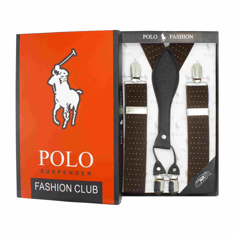 خرید ساسبند بند چرم گاوی 4گیره گیره استیل اعلا کش فری سایز برند POLO