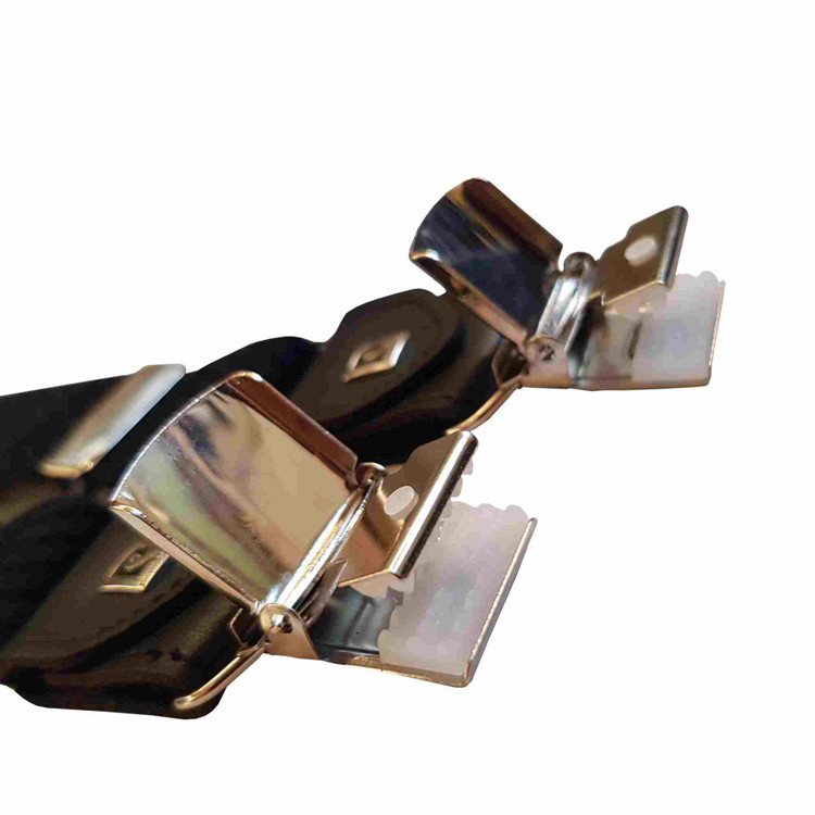 خرید ساسبند بند چرم گاوی 4گیره گیره استیل اعلا کش فری سایز برند PIERRE CARDIAN