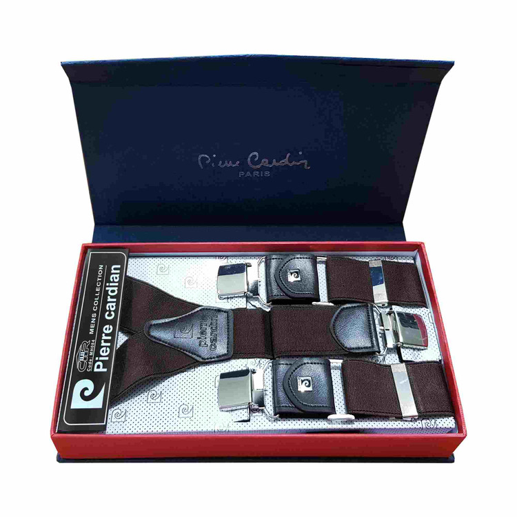 خرید ساسبند بند چرم گاوی 4گیره گیره استیل اعلا کش فری سایز برند PIERRE CARDIAN