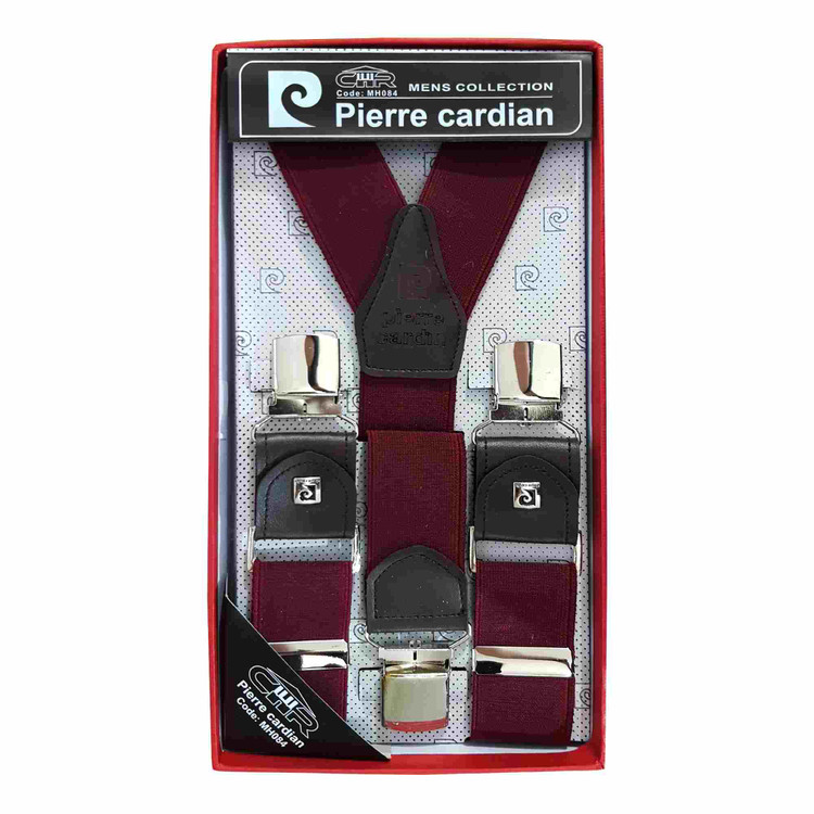 خرید ساسبند بند چرم گاوی 4گیره گیره استیل اعلا کش فری سایز برند PIERRE CARDIAN