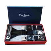 خرید ساسبند بند چرم گاوی 4گیره گیره استیل اعلا کش فری سایز برند PIERRE CARDIAN