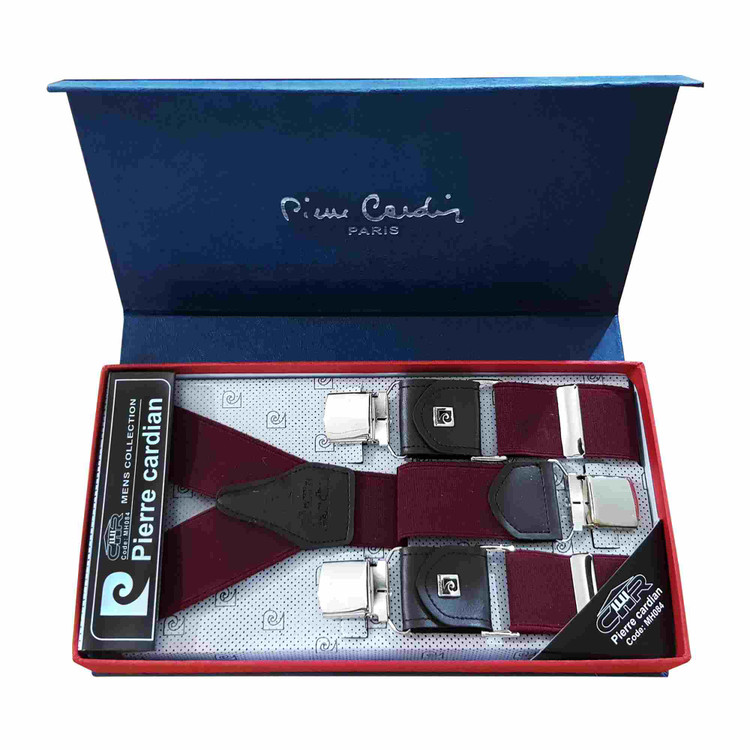 خرید ساسبند بند چرم گاوی 4گیره گیره استیل اعلا کش فری سایز برند PIERRE CARDIAN