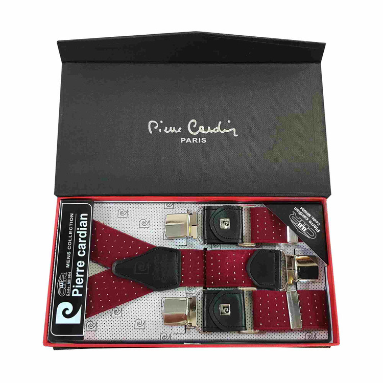 خرید ساسبند بند چرم گاوی 4گیره گیره استیل اعلا کش فری سایز برند PIERRE CARDIAN