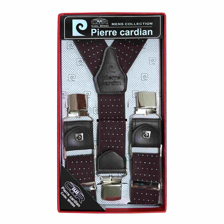 خرید ساسبند بند چرم گاوی 4گیره گیره استیل اعلا کش فری سایز برند PIERRE CARDIAN
