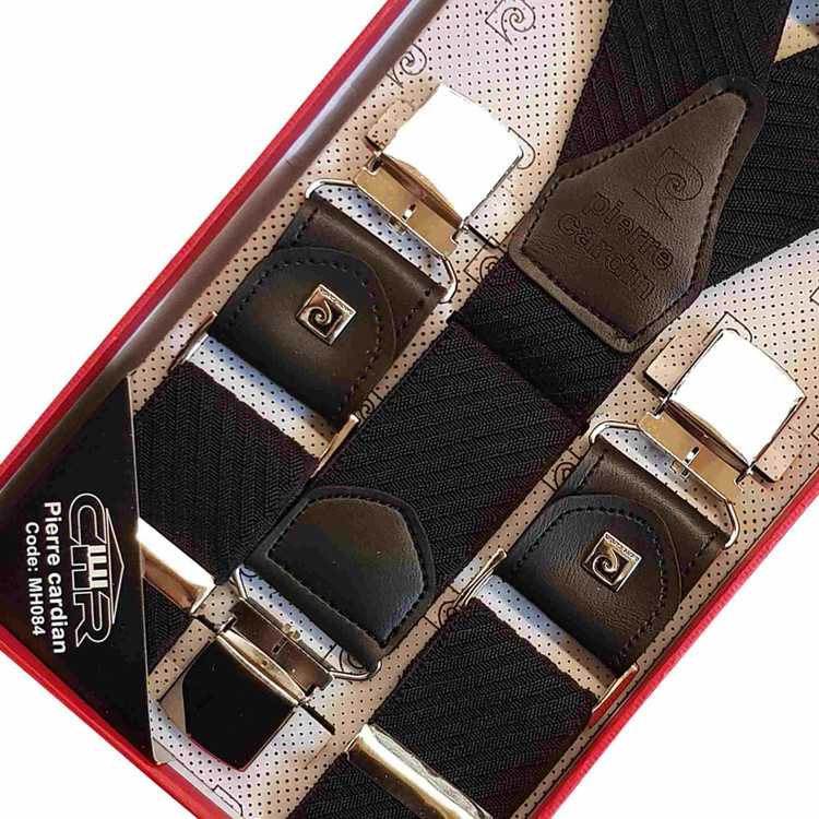 خرید ساسبند بند چرم گاوی 4گیره گیره استیل اعلا کش فری سایز برند PIERRE CARDIAN