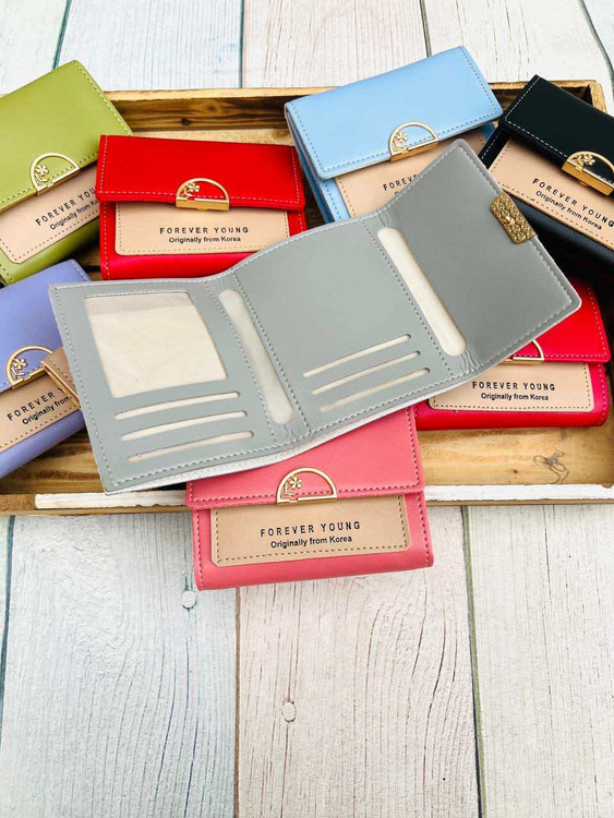 خریدکیف پول و جاکارتی دخترانه فانتزی رنگی کد102