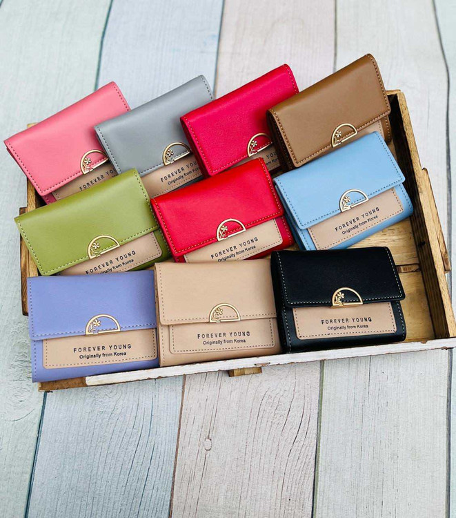 خریدکیف پول و جاکارتی دخترانه فانتزی رنگی کد102