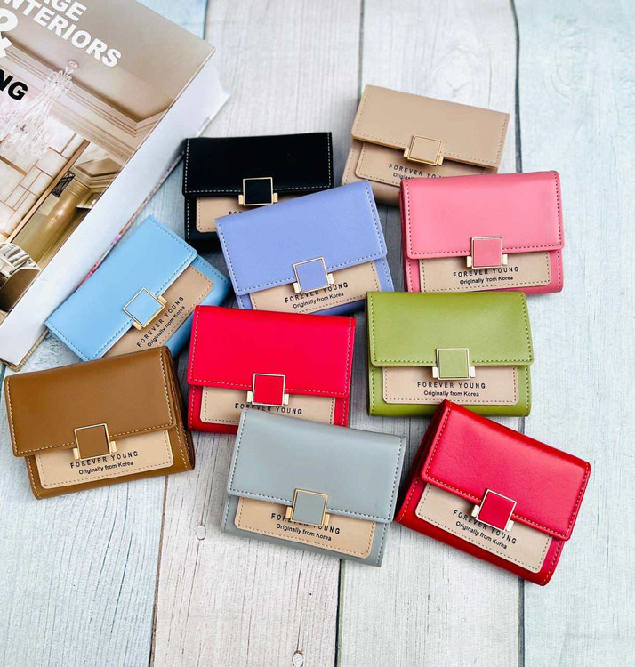 خریدکیف پول و جاکارتی دخترانه فانتزی رنگی کد103