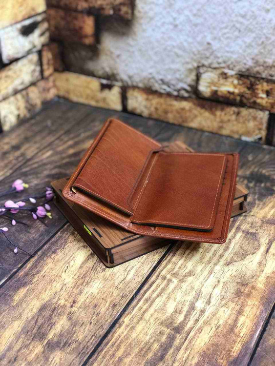 خرید ست کیف پول کتی مردانه چرم گاوی فراگاما