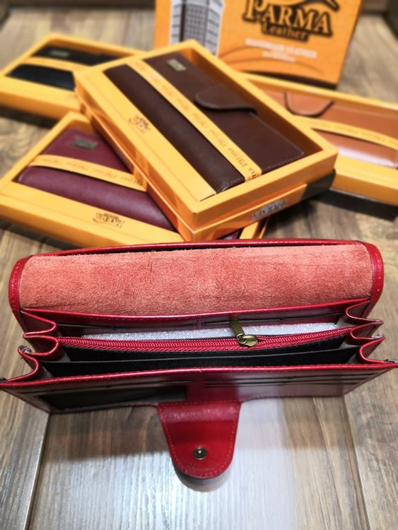 خرید کیف پول زنانه چرم گاوی پارما