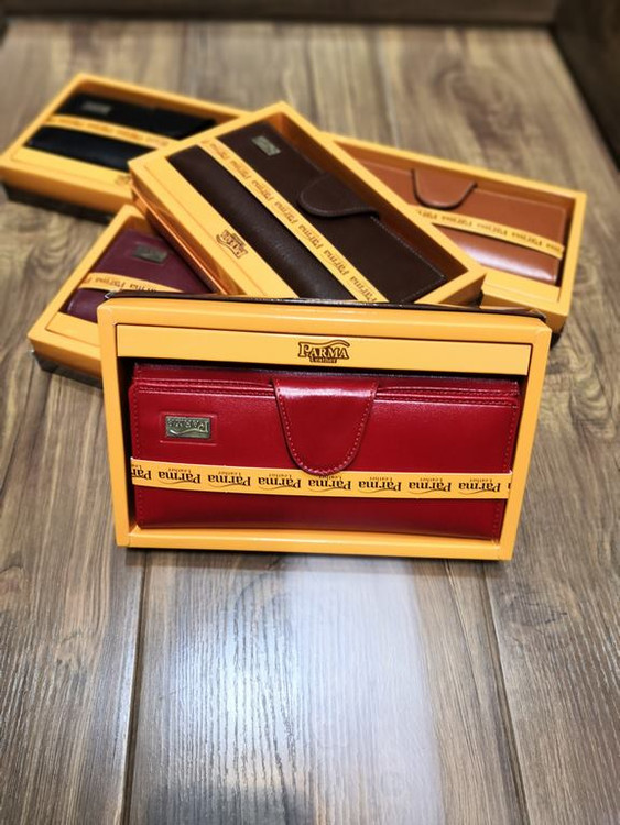 خرید کیف پول زنانه چرم گاوی پارما