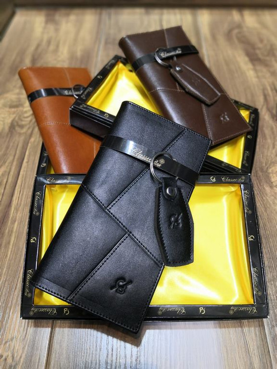 خرید کیف کتی چرم گاوی طبیعی مردانه و جاکلیدی چرم گاوی ck