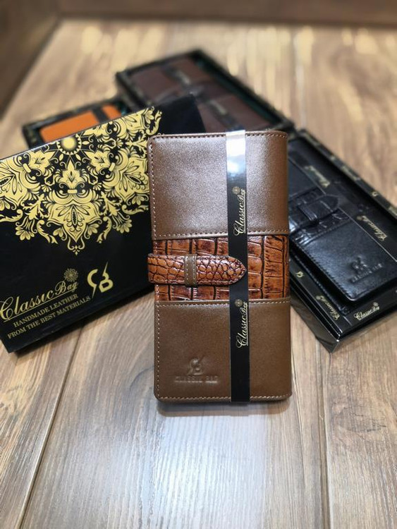 خرید کیف کتی مردانه چرم گاوی بند کشویی کرو ck