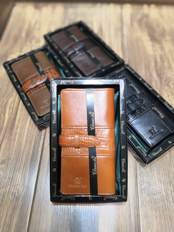 خرید کیف کتی مردانه چرم گاوی بند کشویی کرو ck