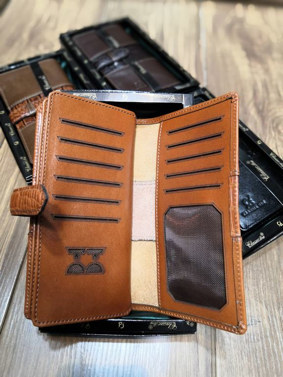 خرید کیف کتی مردانه چرم گاوی بند کشویی کرو ck