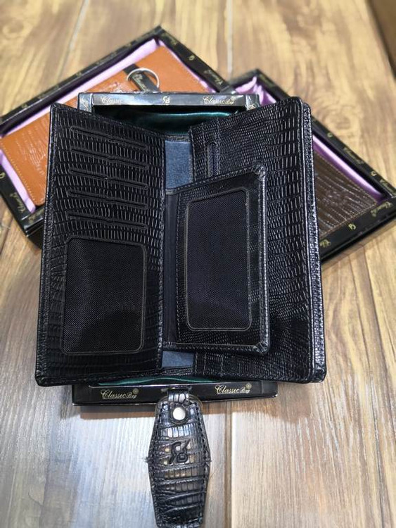 خرید کیف کتی مردانه چرم گاوی طبیعی لزارد با جاکلیدی چرم گاوی لزارد ck