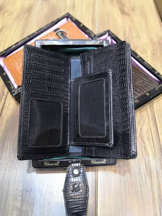 خرید کیف کتی مردانه چرم گاوی طبیعی لزارد با جاکلیدی چرم گاوی لزارد ck