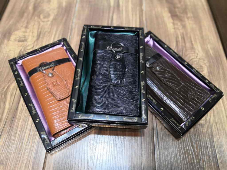 خرید کیف کتی مردانه چرم گاوی طبیعی لزارد با جاکلیدی چرم گاوی لزارد ck