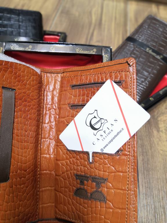 خرید کیف پول  کتی چرم گاوی طبیعی کرو hermes