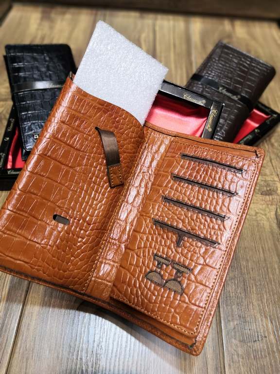 خرید کیف پول  کتی چرم گاوی طبیعی کرو hermes