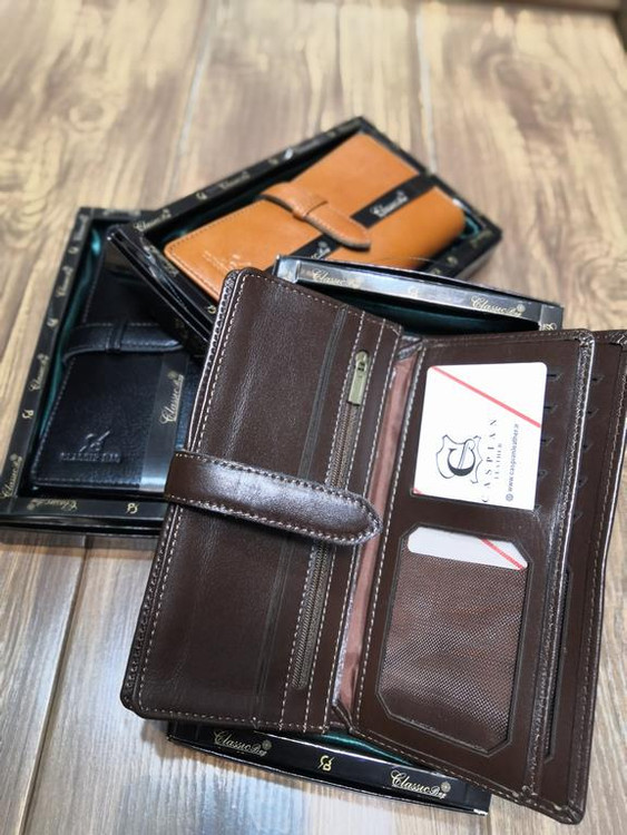 خرید کیف کتی مردانه چرم گاوی طبیعی بند کشویی