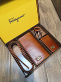خرید ست چرم گاوی کیف پول مردانه 3تیکه فراگاما