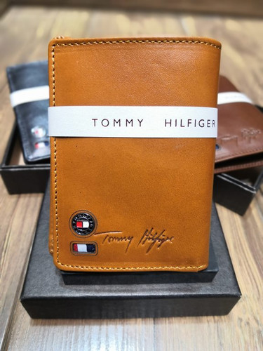 خرید کیف پول جیبی چرم گاوی طبیعی برند تامی