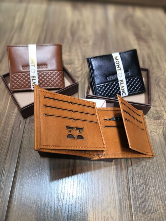 خرید کیف پول جیبی چرم گاوی برند مونت بلانک