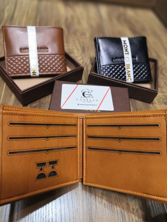 خرید کیف پول جیبی چرم گاوی برند مونت بلانک