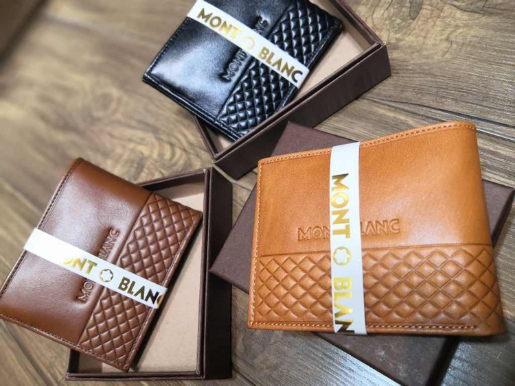 خرید کیف پول جیبی چرم گاوی برند مونت بلانک