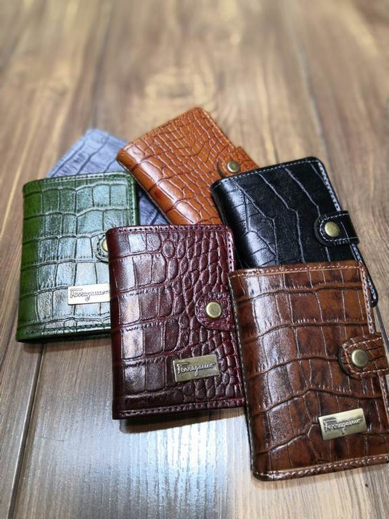 خرید جاکارتی چرم گاوی طبیعی کرو بندار رنگی