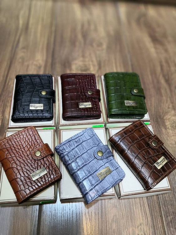 خرید جاکارتی چرم گاوی طبیعی کرو بندار رنگی