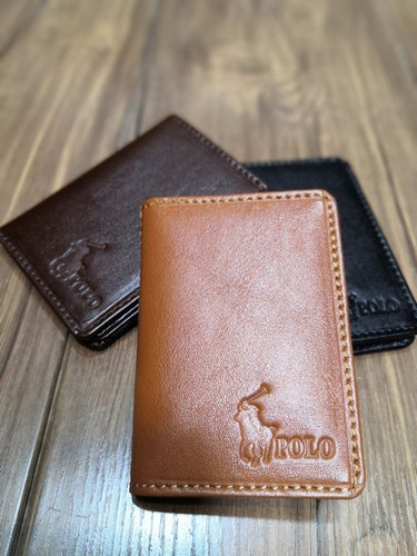 خرید جاکارتی چرم گاوی طبیعی دو البوم ساده برند polo