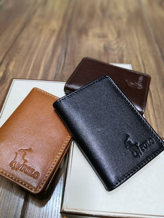 خرید جاکارتی چرم گاوی طبیعی دو البوم ساده برند polo