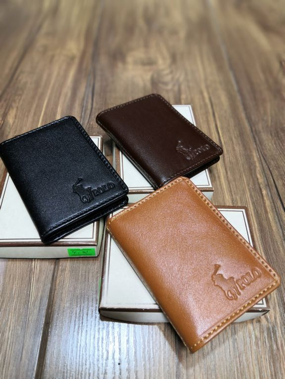 خرید جاکارتی چرم گاوی طبیعی دو البوم ساده برند polo