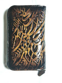 خرید کیف پول دستی چرم گاوی طبیعی دور زیپ اعلا دسترنگ طرح دار
