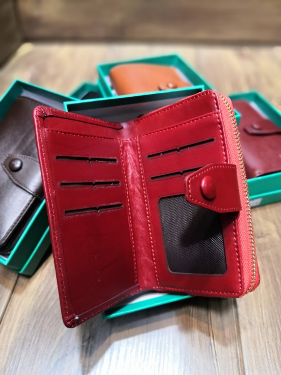 خرید کیف پول دخترانه چرم گاوی طبیعی اعلا برند پارما