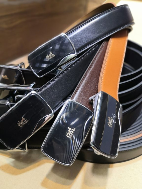 خرید کمربند چرم گاوی مردانه 3.5 سانت پلاکی کلاسیک