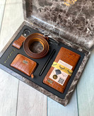 خرید ست کیف پول چرم گاوی طبیعی اصل کرو 5 تیکه برند دنیس با ضمانت نامه محصول